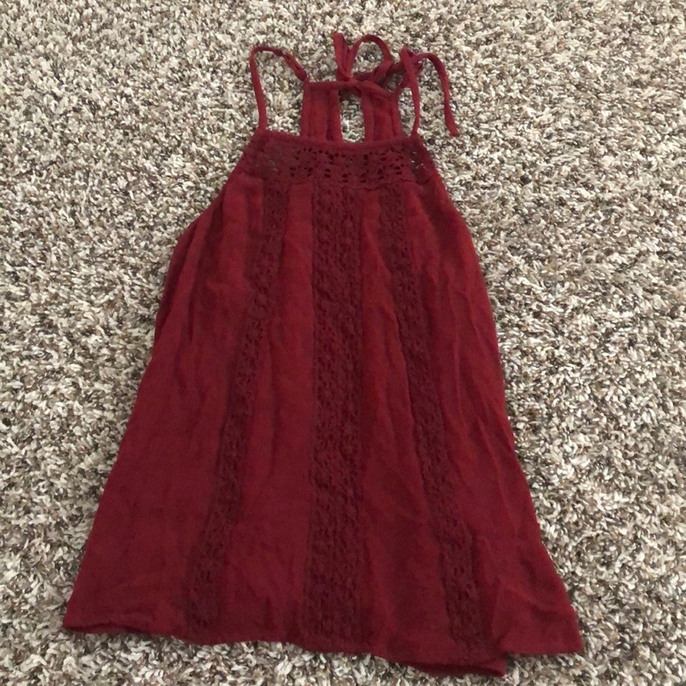 red hollister flowy tank